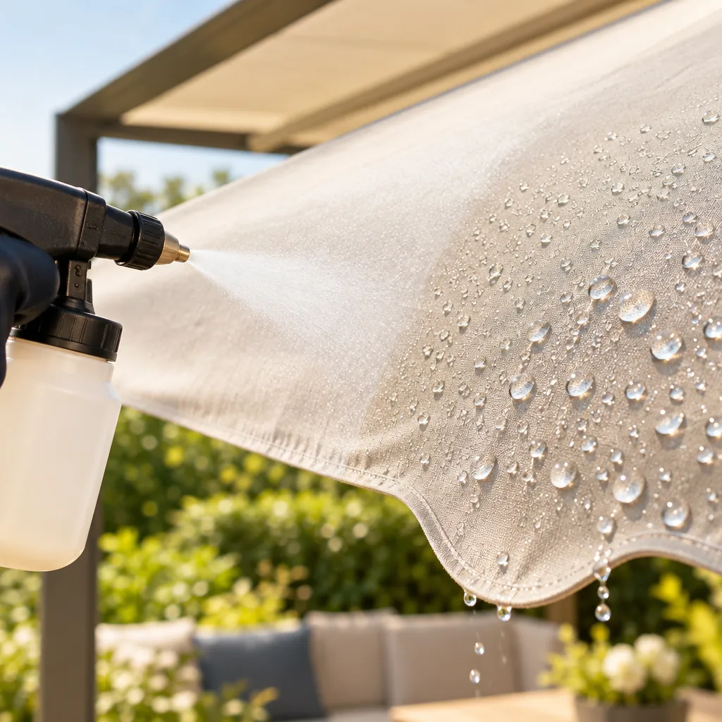 Traitement hydrofuge et antitaches des toiles